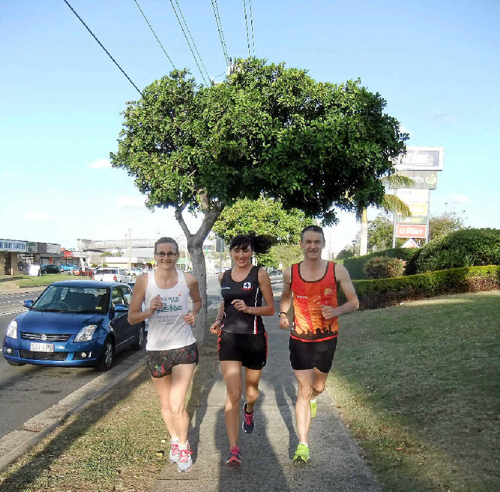 HEALTHY ATTITUDE: Narelle Cabassi, Joanne Black and Phil Cutcliffe will all complete their 50th parkrun at Augustine Heights this weekend. HEALTHY ATTITUDE: Narelle Cabassi, Joanne Black and Phil Cutcliffe will all complete their 50th parkrun at Augustine Heights this weekend.